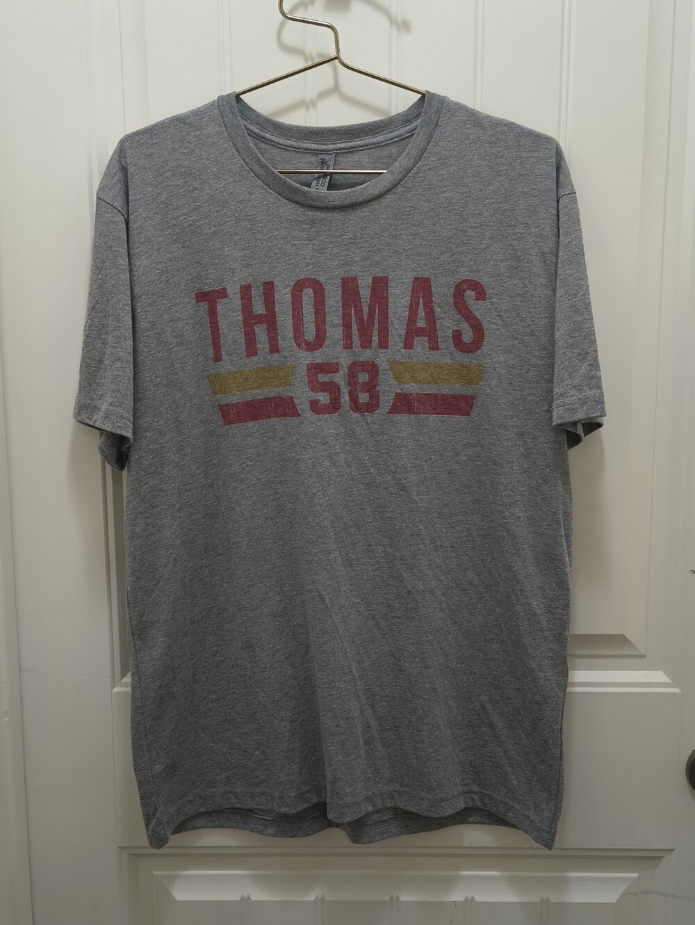 500 Level Derrick Thomas 58 Chiefs Shirt Mens Large Gray Tri-Blend HOF NWT